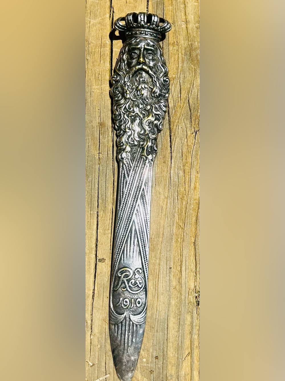 Authentic 1910 King Rex Mardi Gras krewe favor letter opener